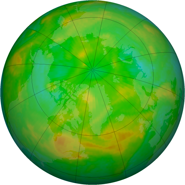 Arctic ozone map for 27 June 2004